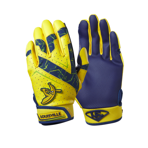 LOUISVILLE SLUGGER SAVANNA BANANAS YOUTH GENUINE V2 BATTING GLOVES