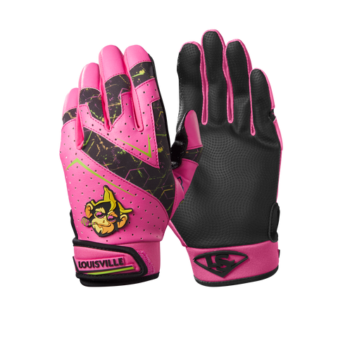 LOUISVILLE SLUGGER PARTY ANIMALS YOUTH GENUINE V2 BATTING GLOVES