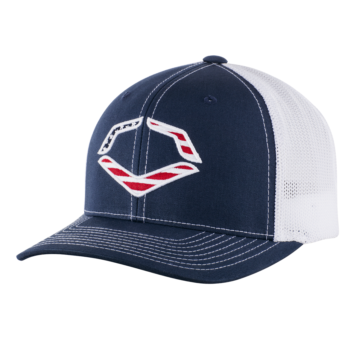 EVOSHIELD USA FLEXFIT TRUCKER HAT