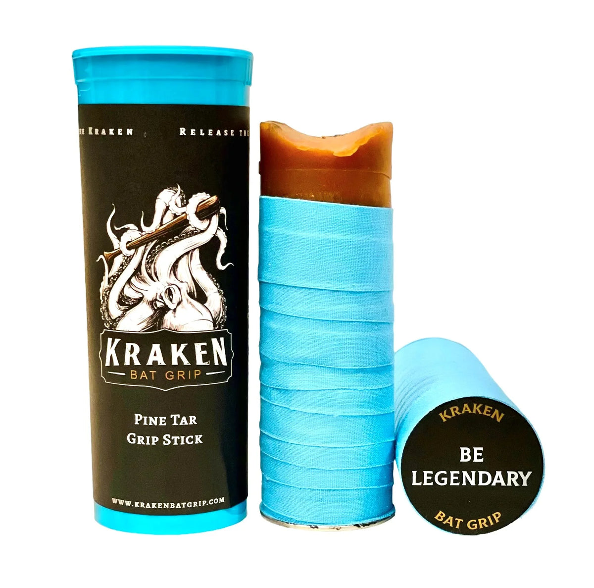 KRAKEN BAT GRIP PINE TAR GRIP STICK W/ CARRY CASE