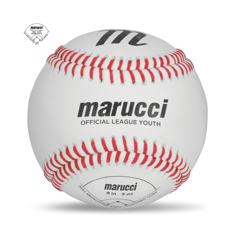 MARUCCI YOUTH OFFICIAL LEAGUE GAME BASEBALL - 12 PACK