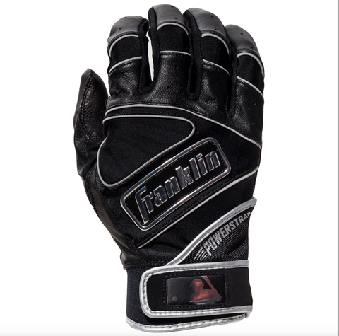 FRANKLIN YOUTH POWERSTRAP CHROME BATTING GLOVES