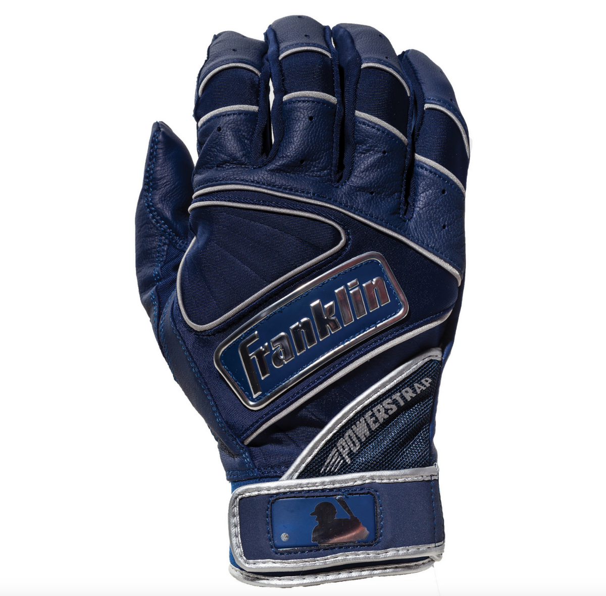 FRANKLIN YOUTH POWERSTRAP CHROME BATTING GLOVES