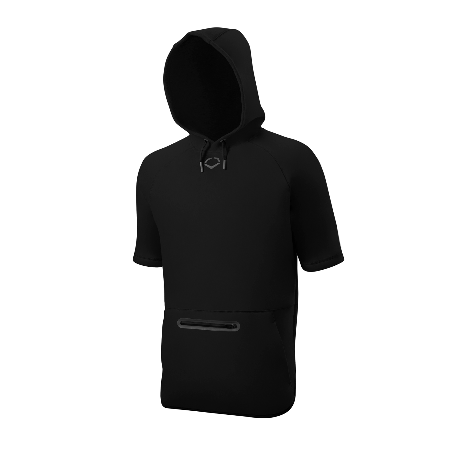EVOSHIELD YOUTH PRO TEAM SHORT SLEEVE HOODIE BLACK YOUTH SMALL